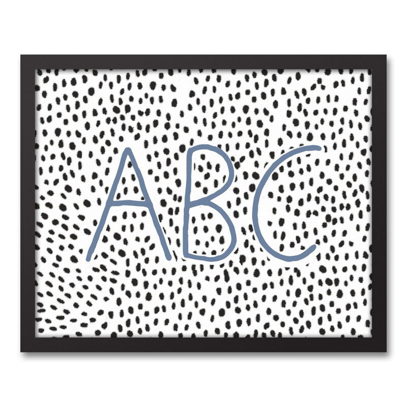 Art encadré ABC, H 21,75 po x l 17,75 po x P 1,75 po