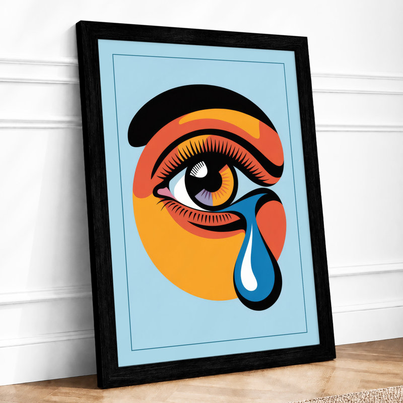 Tear in Silence Modern - Framed Print, A4 - 29.7 x 21.0 cm, Black