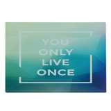 Ambesonne YOLO Cutting Board Large Size Typographic Message Design Multicolor