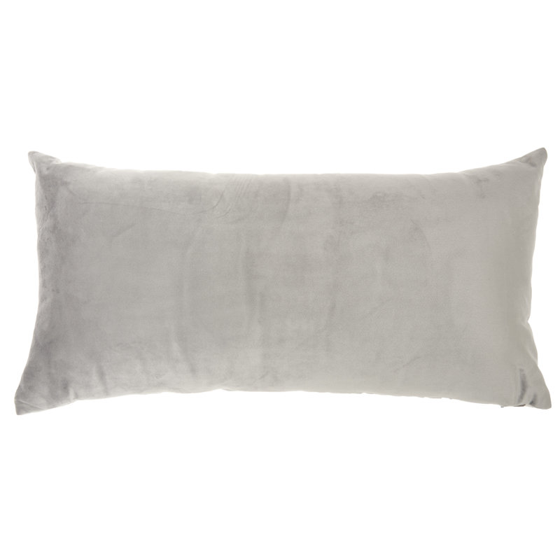  Housse de coussin carré et insert, Gris clair, H 12 po x l 24 po, Rectangulaire