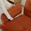 Canapé 138 pouces 4 places Cloud - Chenille, assise profonde, coussin en treillis - Orange