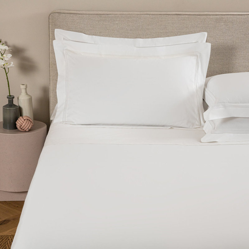 Doppio Ajour Sateen Sheet Set, White, King