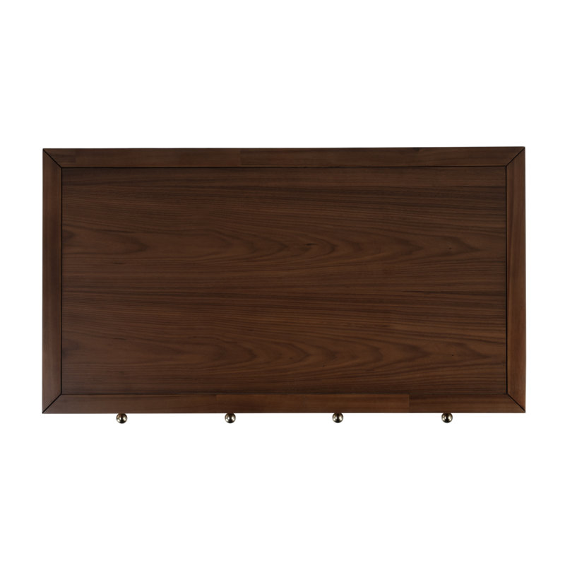 Nora 40 in. W Rectangular Wood 2 Drawer Writing Desk, Walnut 