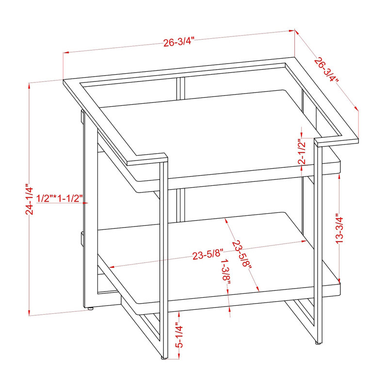 Table de bout avec rangement Madyson