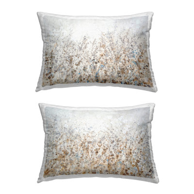 Beige & Grey Abstraction 2 Piece Outdoor Printed Pillow Set by Tim O'Toole