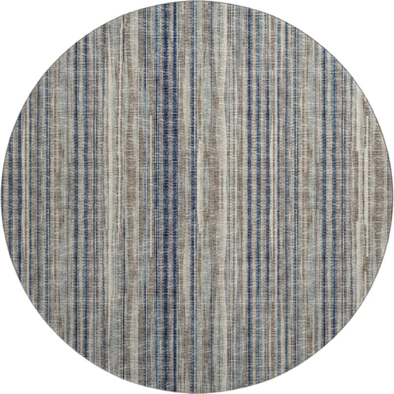  Premium Machine Washable Myalee AMF31 Rug, Round 8'