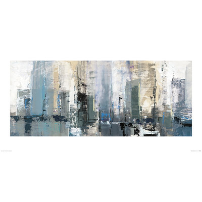 'Winter Metropolis' Painting Print on Wrapped Canvas