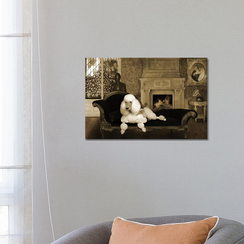 Smoking Vintage Poodle by Barruf - Wrapped Canvas Gallery-Wrapped Canvas Giclée, 66.04 cm H x 45.72 cm W x 1.91 cm D