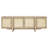 Adison 79-Inch 4-Door Cane TV Stand Media Console Beige Oak