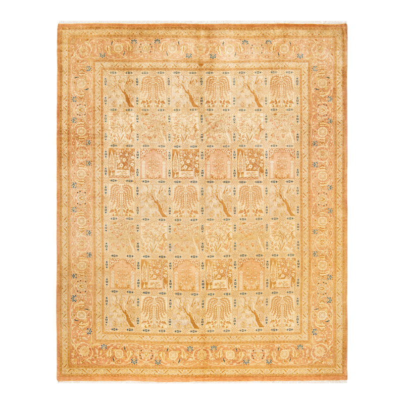 Tapis unique en laine noué à la main 8 pi 3 po x 10 pi 1 po nouvel âge Keenan