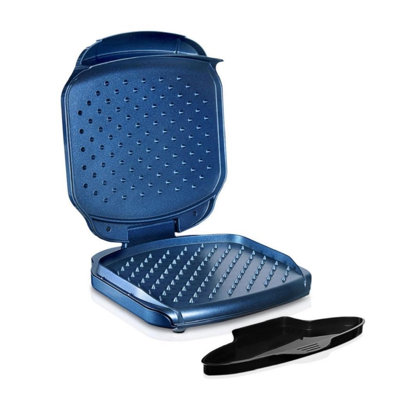 Granitestone Blue 9.8" W x 10.9" D Foldable Portable Indoor/Outdoor Use Countertop Electric Grill