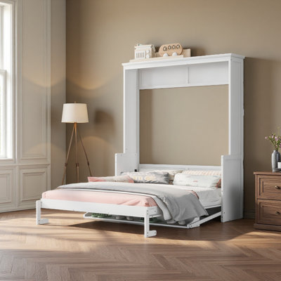 Grand lit escamotable avec tablette