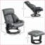 Fauteuils inclinables: fauteuil de massage inclinable avec repose-pieds, pivotant à 360 °, gris ardoise | Cuir PU-151568207