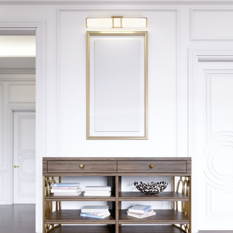 Chania Dimmable LED Bath Sconce, Brushed Gold