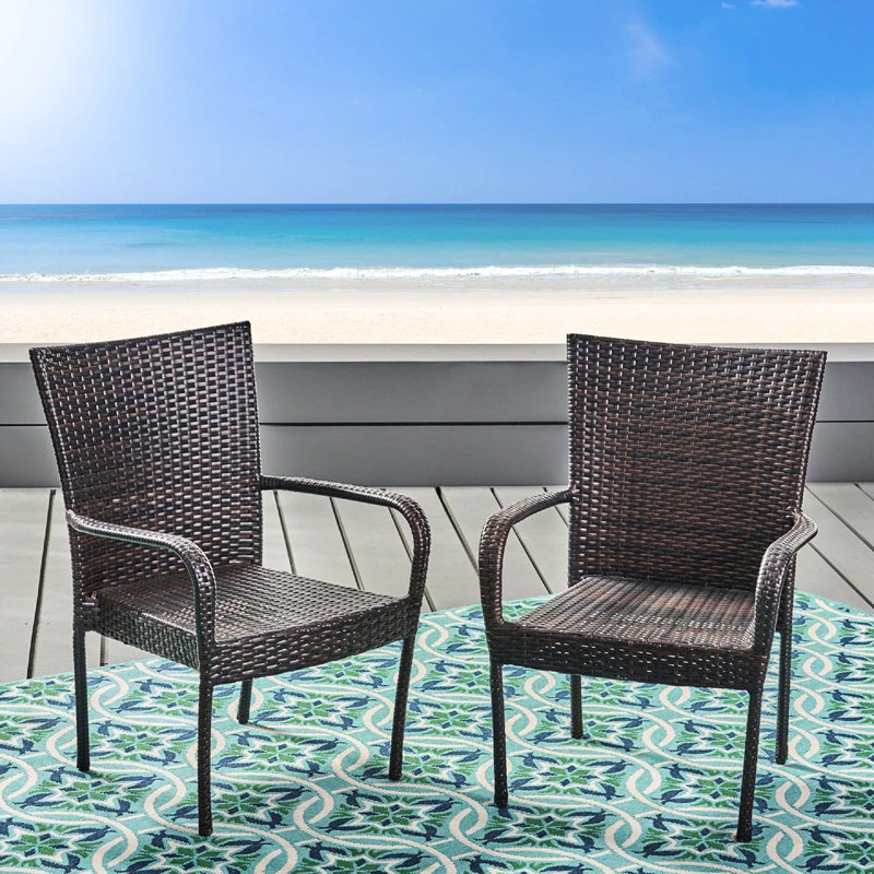 2Pcs Brown Stacking Chairs With Transitional Design, Curved , 35.25 High, Quick Setup Stackable Dining In Brown, Look, 25.25 Depth, Easy Use