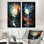 «Moonlight River Into The Forest I», ensemble de 2 reproductions d'art mural