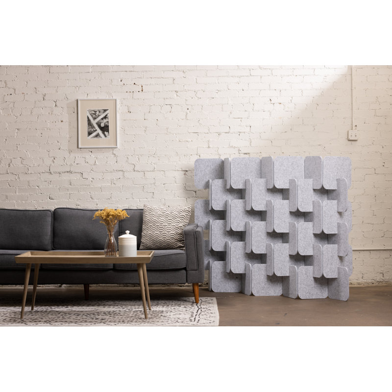 Cloison autoportante Mckinnon, Gris, H 45 po x l 62 po x P 9 po
