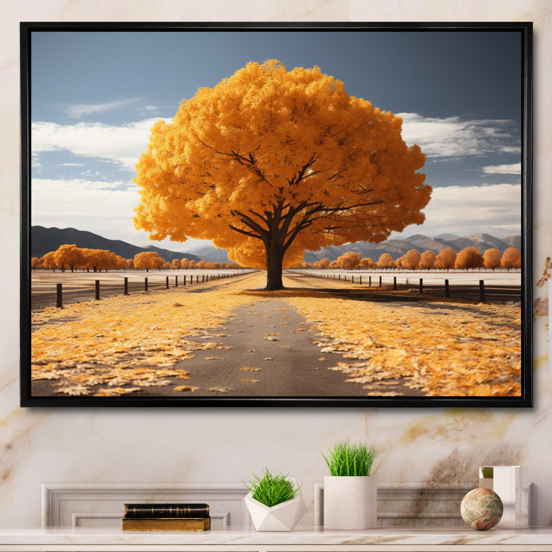Impression sur toile encadrée monochrome monochromes jaunes et gris, H 30 po x l 40 po x P 1,5 po, Noir