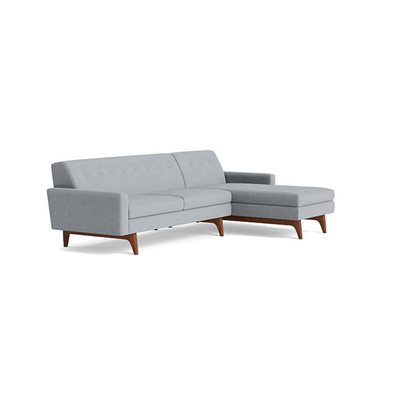 Tyler Chaise Sectional, Performance Weave - Zinc, Right Hand Facing