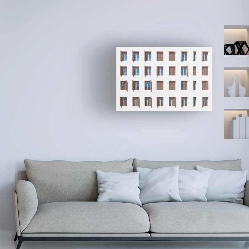 Igor Bakotic Symmetrical Facade Canvas Art, H 30 po x l 47 po