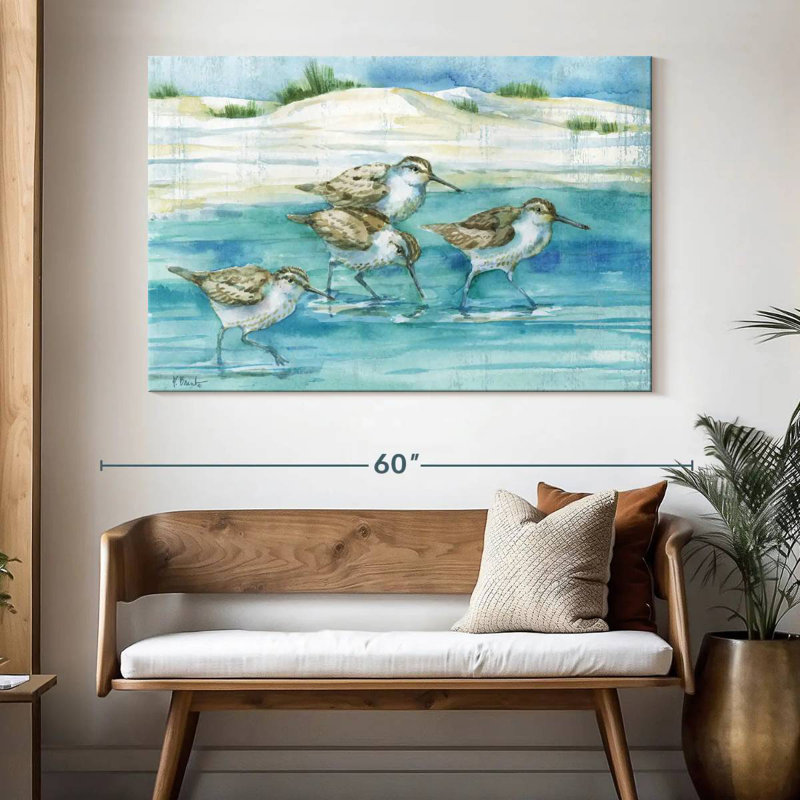 Sandy Sandpipers I, 34" H x 51" W