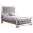 Sleek Silver Champagne Contemporary Bed(Only Bed)
