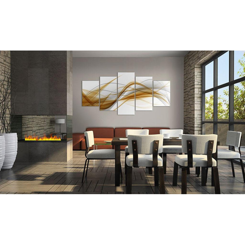 «Wind of Abstraction» - 5 pièces, impression sur toile tendue, H 40 po x l 80 po x P 1 po