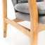 [Vidéo fournie] CHAISE CLUB, fauteuil club à structure en bois, gris