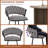 Upholstered Counter Stool With Metal Frame-87213695-87213683