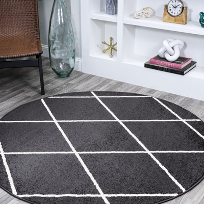 Tapis noir / blanc Birute