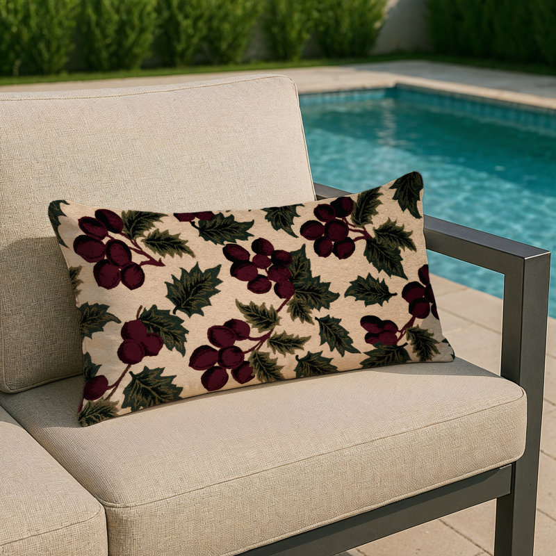 Coussin intérieur et extérieur, Rectangle H 20 po x l 14 po, Prunelle