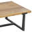 Marlon Natural Brown Mango Wood Coffee Table, 48" Rectangular Table with Black Aluminum Frame