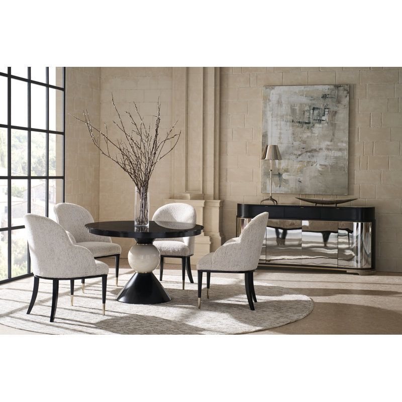 Chalice Round Glass Top Dining Table