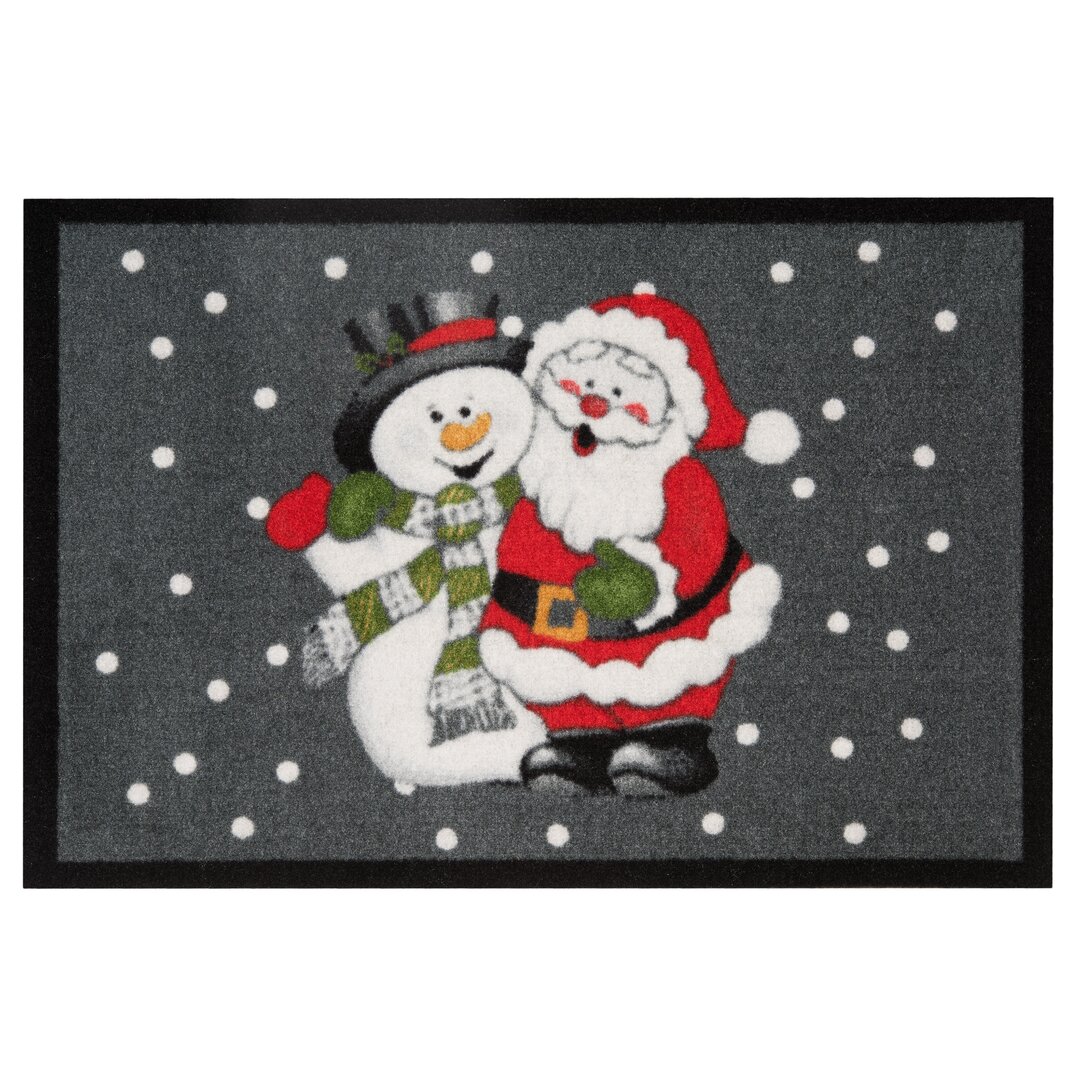 Printy Fußmatte - Schmutzfangmatte Weihnachten Rutschfest Innen und Außen, Waschbar - 40x60cm