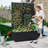 Metal Raised Garden Bed with Trellis, 71"x47"x16" Planter Box for Climbing Plants, Drainage Holes, Privacy Screen