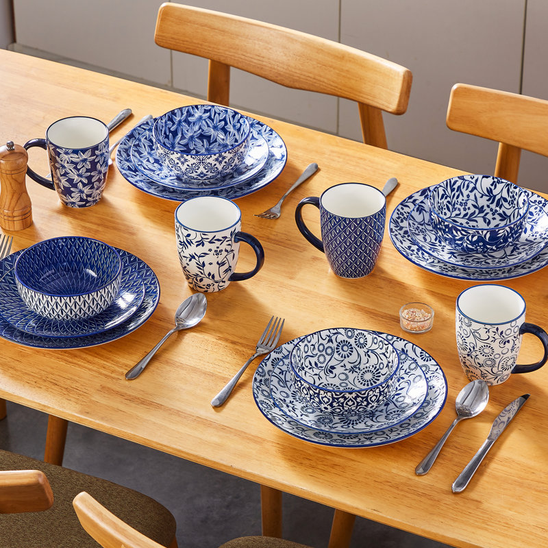 Piece Porcelain China Dinnerware Set - Service for 4