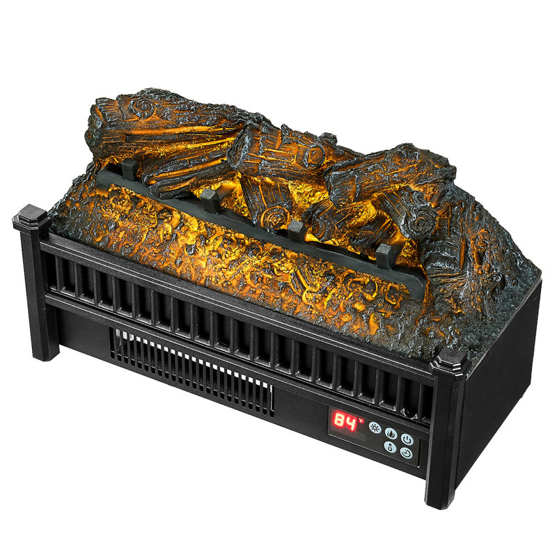 Chauffe-bûches électrique pour foyer à chaleur rapide 20 W 1500 W 5 options de couleur Minuterie de la flamme Télécommande Température précise Caractéristiques multiples
