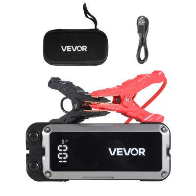 Jump Starter, 4000A Peak, Car Jumper Starter Battery Pack, 12V Portable Lithium Battery Booster, Jump Box Power Bank with 3 Modes Flashlight and Jumper Cable, for 10L Gas and 8L Diesel Engines