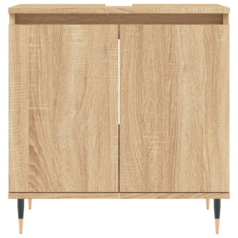 Makyrah Floor Mounted Bathroom Cabinet, Sonoma Oak
