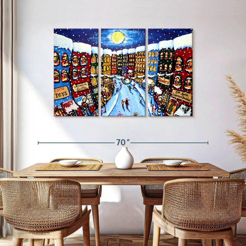 Sireci Winter Holiday Sireci Shoppers, 36" H x 57" W