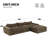 116'' Fully Compressed Sofa With High Density Foam, Integrated Backrest&Seat Cushion, Decorative Edging, Legless Design Without Frame, No Assembly Required, Free Combination, Particle Chenille-1996800083