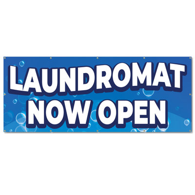Bannière Laundromat 48 po x 120 po