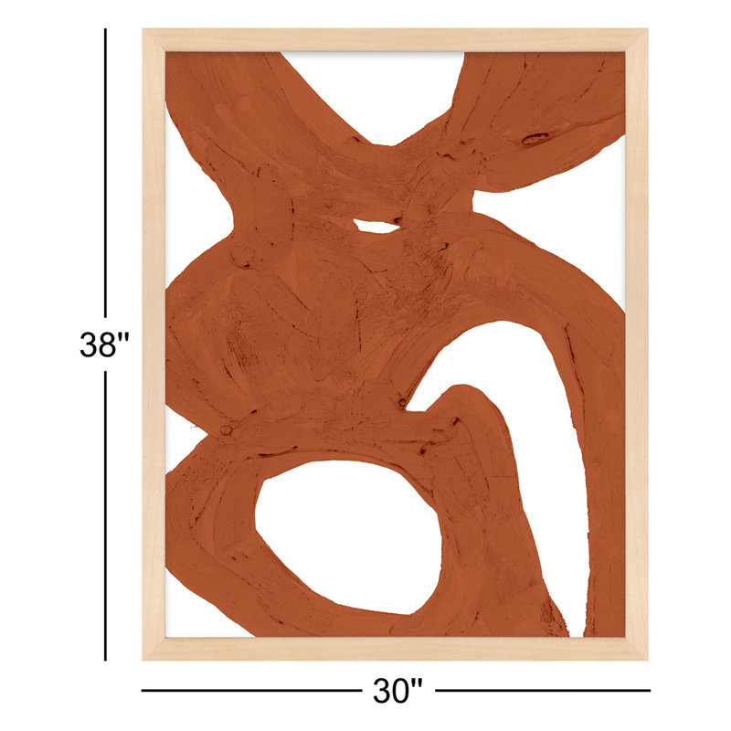 Copper Harmony 1 Print by Andrea Stokes, 38" H x 30" W x 1.25" D, Brown Framed