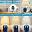 Lampe de table moderne en céramique 25 po, lampe de chevet bleu et vert pour table de chevet