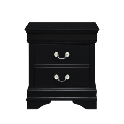 Table de chevet à finition noire 1Pc