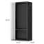 Armoire en métal autoportante avec rideau transparent et tablette de rangement