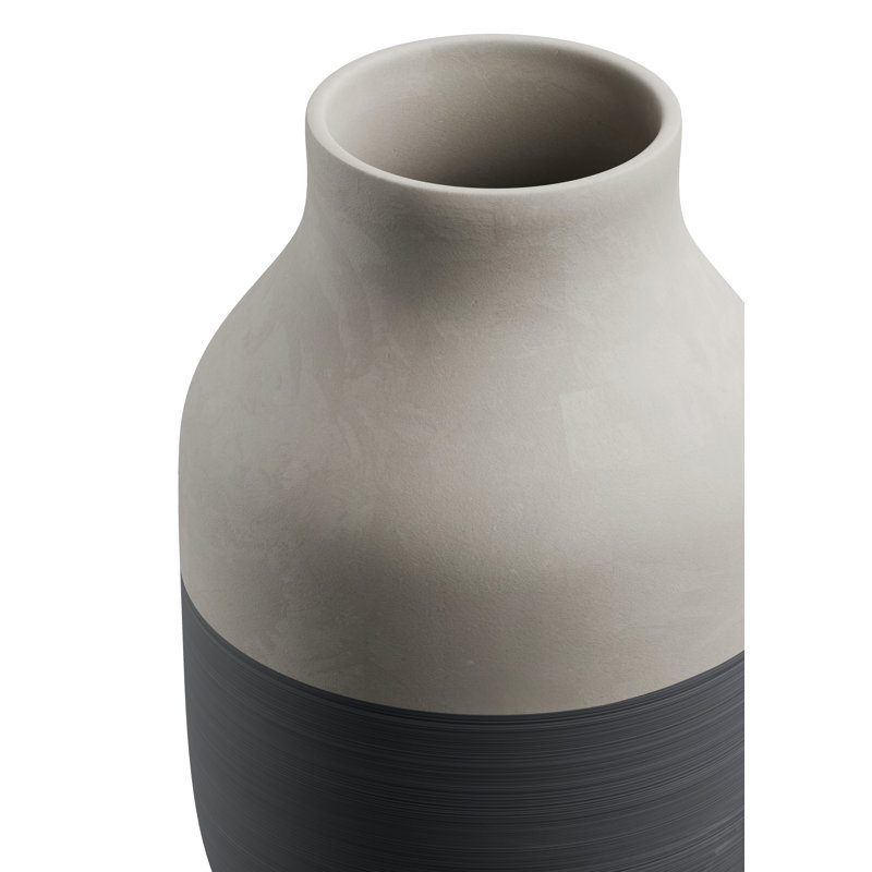 Vase Omaggio Circulare gris anthracite, H 12,20 po x l 7,50 po x P 7,50 po