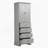 Storage Cabinet with 2 Doors and 4 Drawers for Bathroom