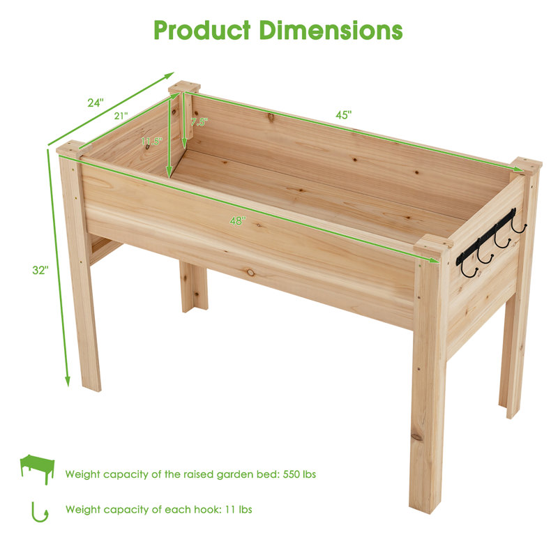 Kainoa Wood Raised Garden Bed