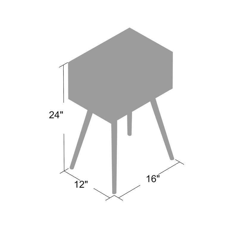 Table de chevet 2 tiroirs Batchelor, Individuel